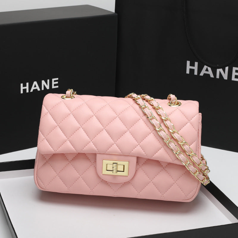 Women's Genuine Leather Quilted Chain Flap Bag, Chanel-Inspired Shoulder Cross-Body Handbag with Classic Diamond Stitching, New Stylish Large Tote Purse for Everyday Versatility