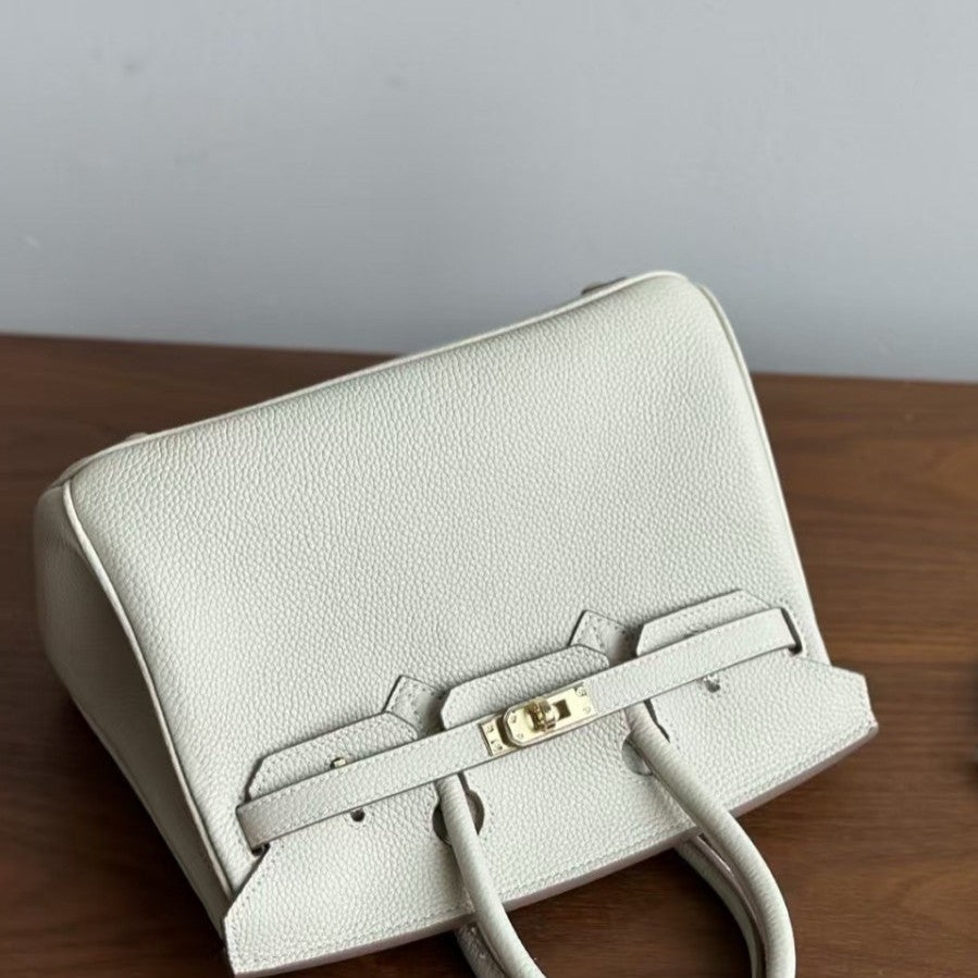 Genuine Togo Pebbled Leather Birkin-Kelly Style Bag for Women, New Large Capacity Classic Shoulder Crossbody Top Handle Purse, Premium Handbag for Ladies