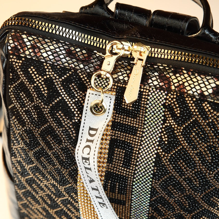 Sequin Soft Leather Backpack for Women Korean Style Anti-Theft Multi-Functional Travel Daypack, Versatile Casual Bag with Stylish Design