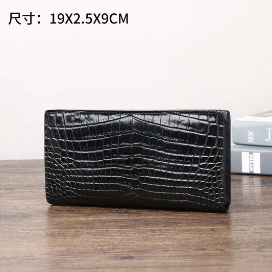 New Arrival Croc-Effect Suit Clutch Wallet for Men, A Multi-Functional Card Holder with Multiple Slots, Perfect Business Accessory