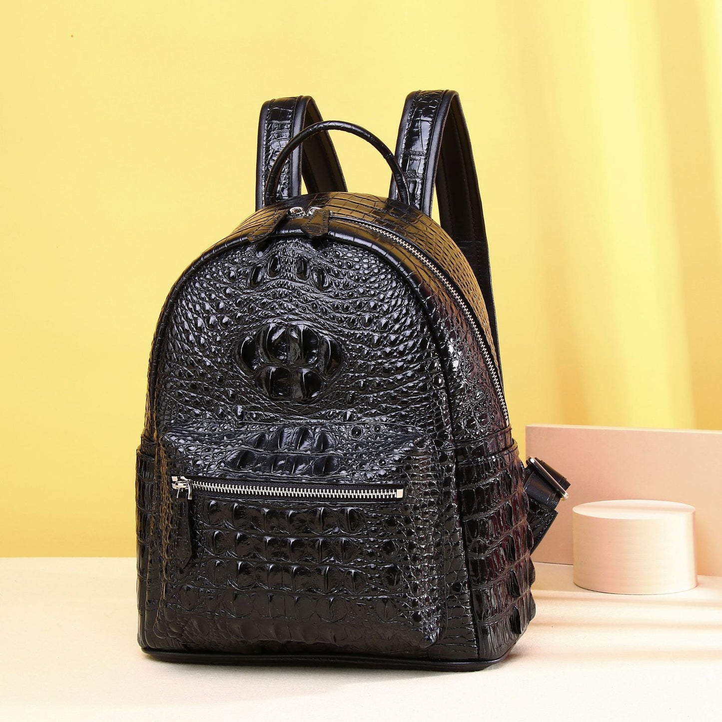 New Arrival Croc-Effect Large Capacity Backpack for Women, A Fashionable Outdoor Travel Daypack Perfect for School & Everyday Use