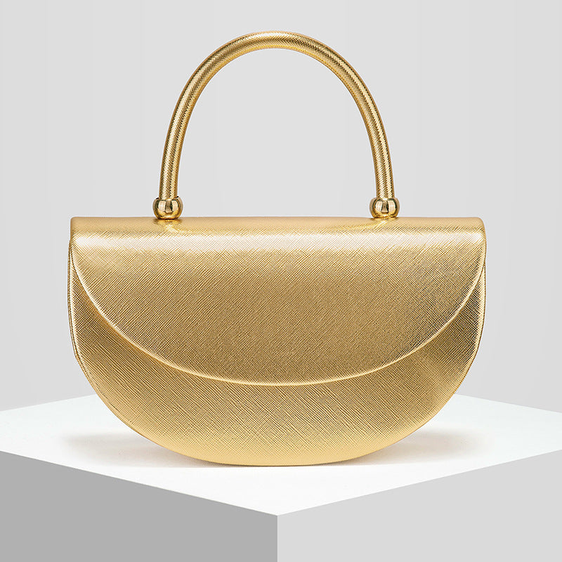 Semi-Circle Evening Clutch for Women, New Formal Banquet Gown Bag, Elegant Wedding Party Handbag for Ladies