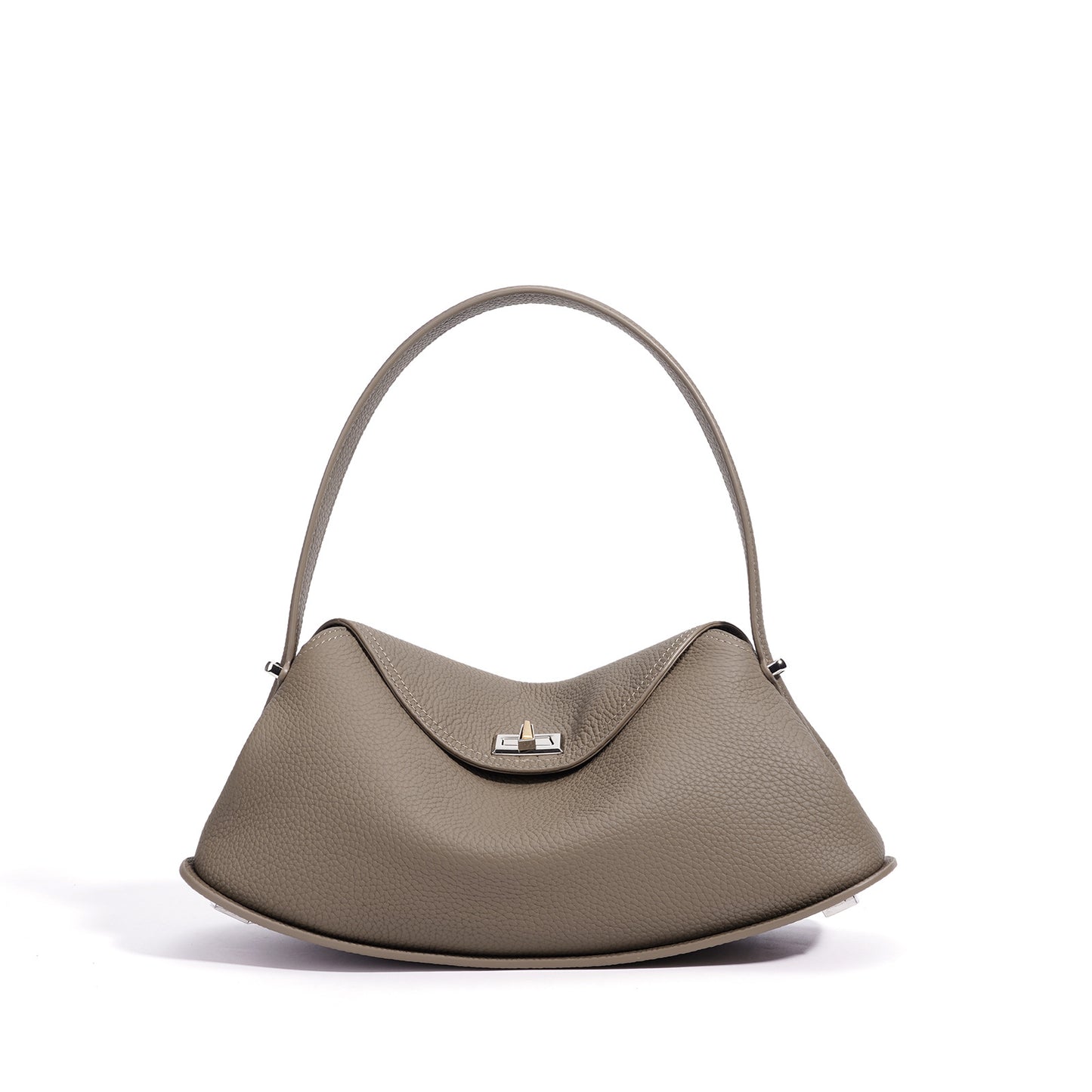 Bestseller Pebbled Leather Versatile Shoulder Bag, Top Layer Cowhide Underarm Top Handle Purse, Fashionable Commute Crossbody Handbag for Women