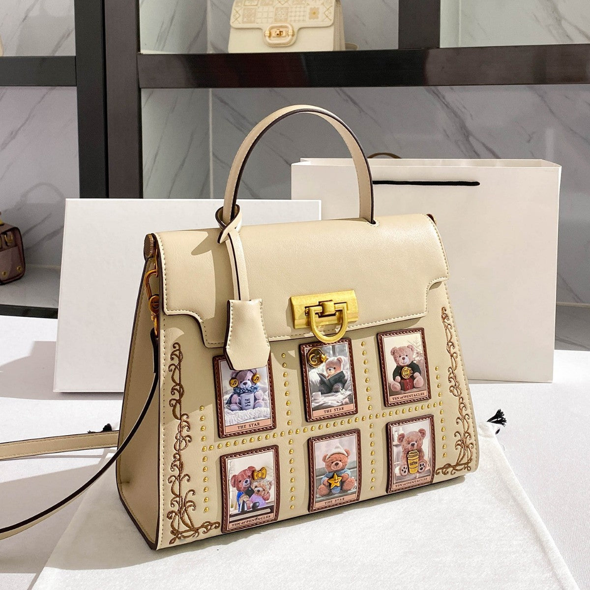 New Arrival Light Luxury Birkin-Inspired Tote Bag for Women, Large Capacity Embroidered Commuter Handbag with Premium Sophisticated Design, Ideal Everyday Purse for Mom