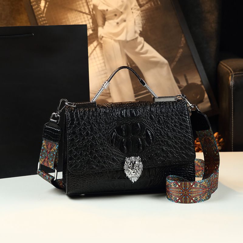 Croc-Embossed Large-Capacity Crossbody Tote Bag for Women – Versatile Shoulder Handbag with Premium Finish, Stylish Handmade Purse for Everyday Elegance