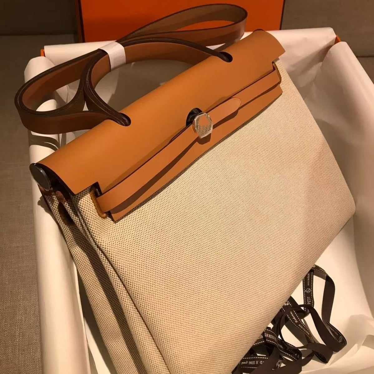 Women's Kelly-Style Color-Block Handbag, Hermès-Inspired Herbag with Handcrafted Waxed Thread Stitching, Genuine Cowhide Leather & Canvas Cross-Body Shoulder Tote, Top-Handle Satchel with Interior Stitching Detail