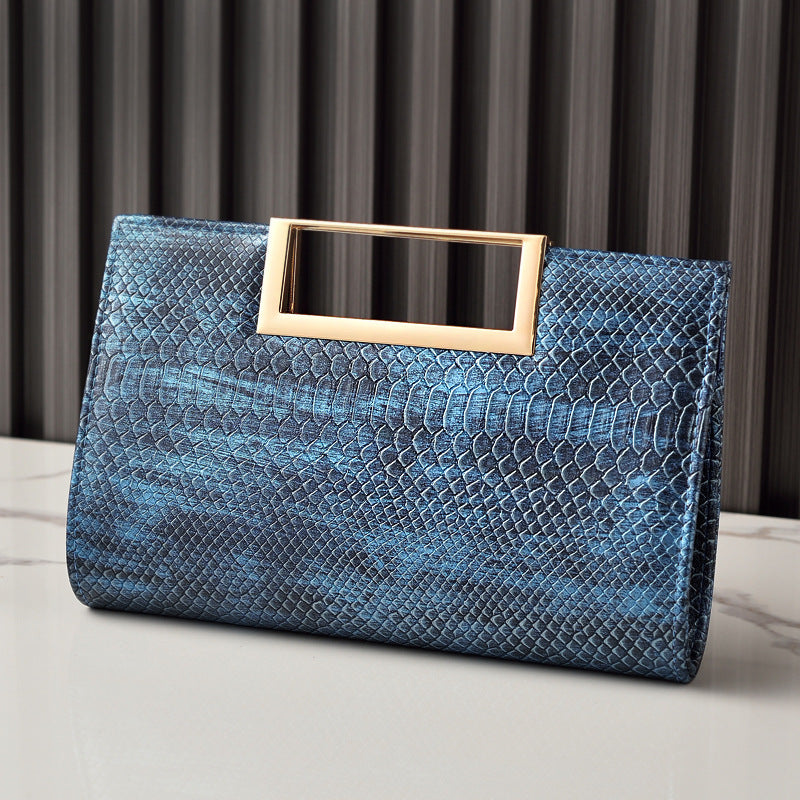 New Arrival Classic Croc-Effect Evening Clutch for Women, A Versatile PU Leather Crossbody Shoulder Handbag Perfect for Parties & Special Occasions