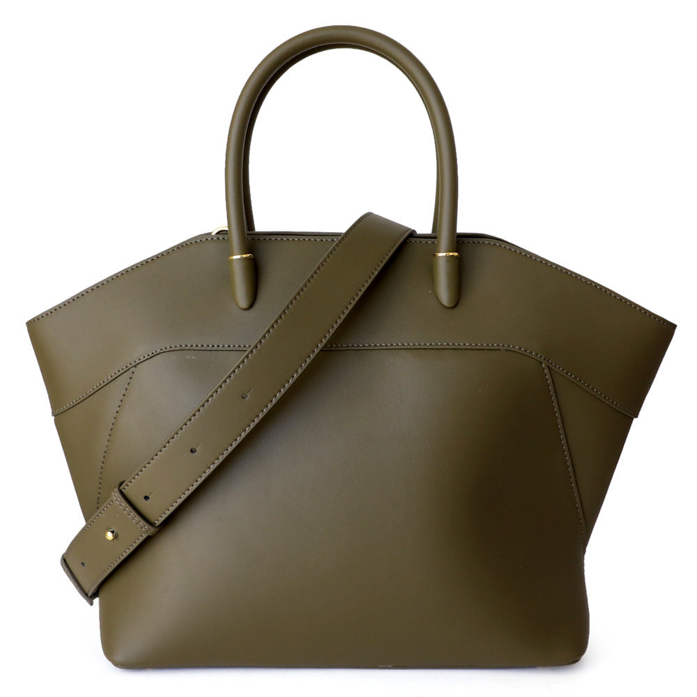 Wing Tote Bag for Women Premium Cowhide Large Capacity Commuter Shoulder Crossbody Handbag, Versatile Purse with Sculptural Design