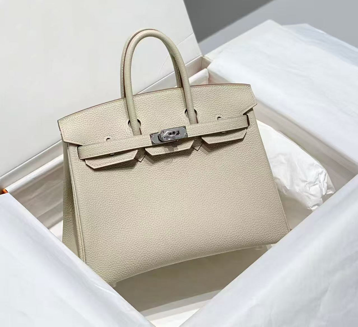 Genuine Togo Pebbled Leather Birkin-Kelly Style Bag for Women, New Large Capacity Classic Shoulder Crossbody Top Handle Purse, Premium Handbag for Ladies