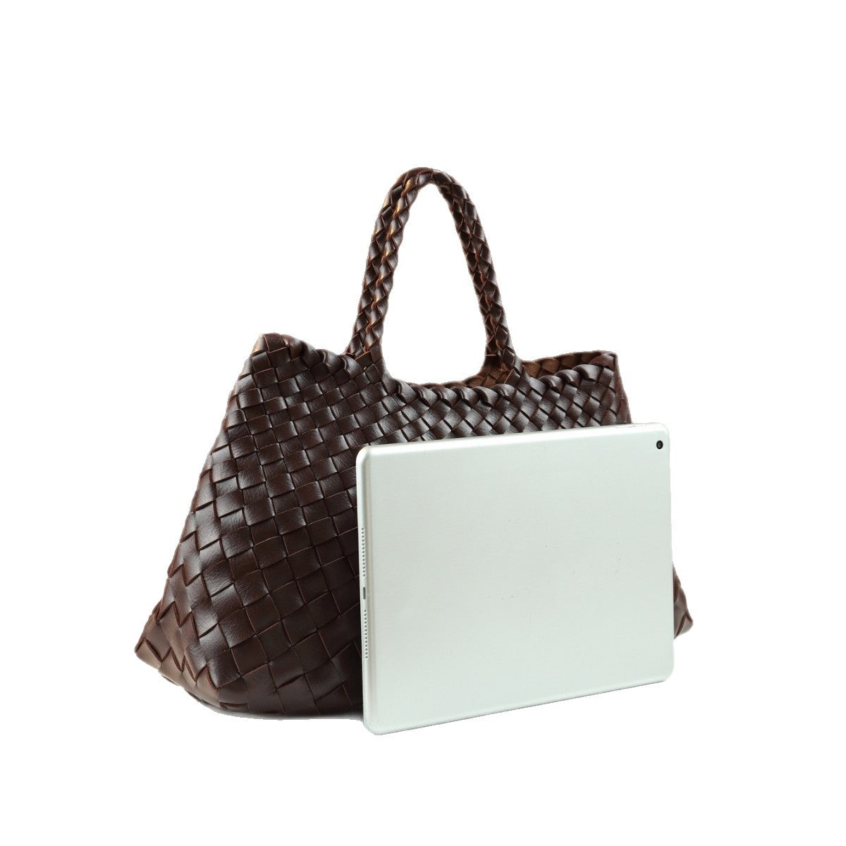 Handwoven Shell Basket Bag for Women Light Luxury Shoulder Handbag, Large Capacity Vintage Casual Purse with Artisan Woven Texture