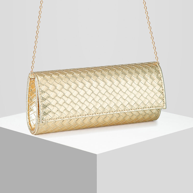 Chic Woven Texture Evening Clutch for Women, A Fashionable Banquet Formal Dress Handbag Perfect for Weddings Parties & Special Occasions