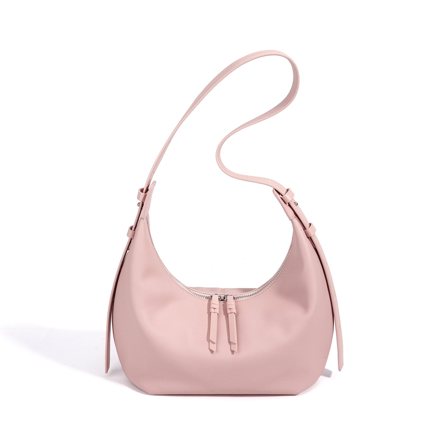 Genuine Soft Leather Korean Style Dumpling Underarm Bag for Women, Minimalist Spring Summer Commute Shoulder Purse, Premium Everyday Work Handbag for Ladies