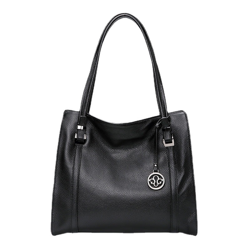Genuine Leather Large Capacity Handbag for Women, New Fashionable Trendy Shoulder Crossbody Tote Purse, Premium Cowhide Bag for Ladies