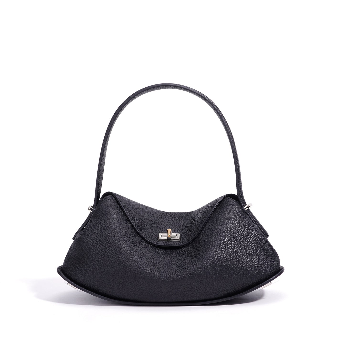Bestseller Pebbled Leather Versatile Shoulder Bag, Top Layer Cowhide Underarm Top Handle Purse, Fashionable Commute Crossbody Handbag for Women