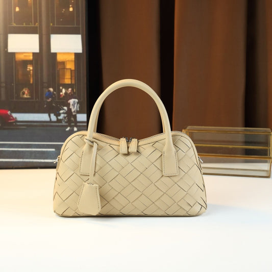 Handwoven Jam Basket Bag for Women Niche Shoulder Crossbody Handbag, Premium Artisan Purse with Unique Woven Texture