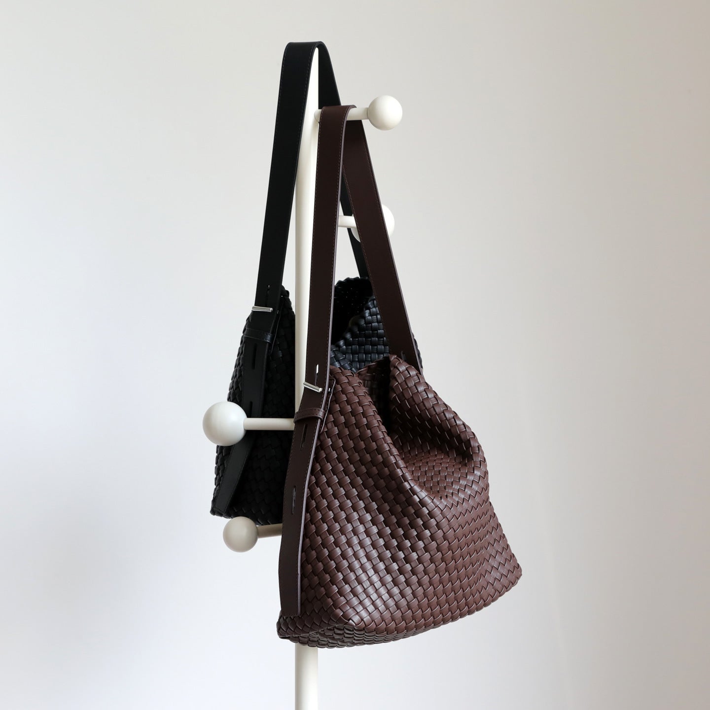 Handwoven Bucket Bag Set for Women Large Capacity Shoulder Underarm Handbag, Versatile Commuter Purse with Detachable Sub-Bag