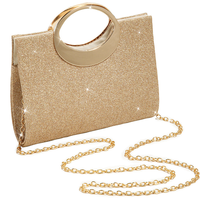 Rhinestone Embellished Evening Clutch for Women, New Sparkly Bridal Wedding Banquet Top Handle Crossbody Purse, Elegant Formal Handbag for Ladies