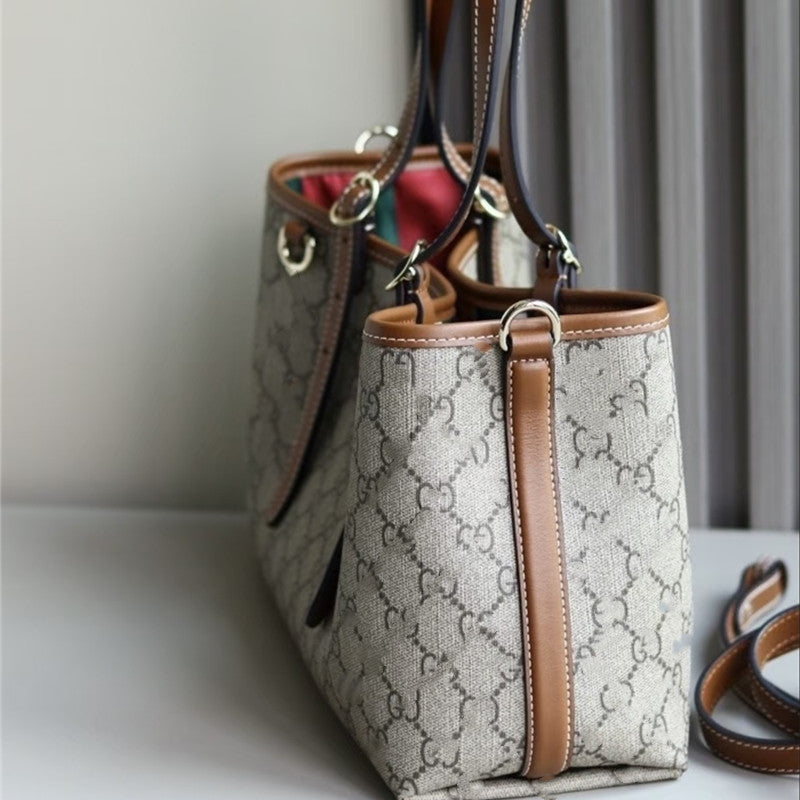 Genuine Leather Large Capacity Tote Bag for Women Fashion Shoulder Handbag, Versatile Shopping Travel Purse with Spacious Interior