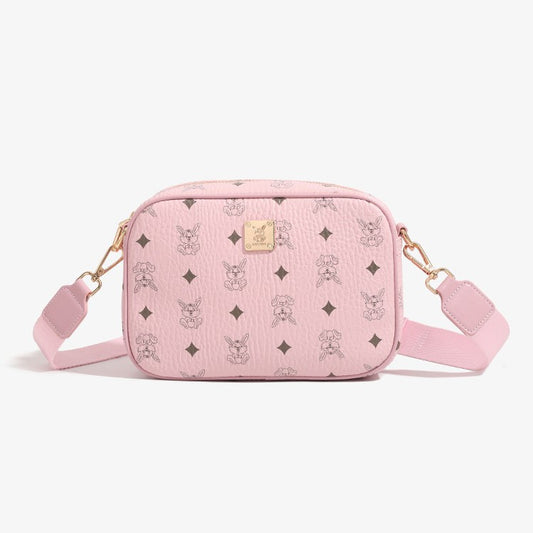 Genuine Leather Bear Print Crossbody Bag for Women, New Spring Summer Ins Style Casual Shoulder Purse, Versatile Fashionable Handbag for Ladies