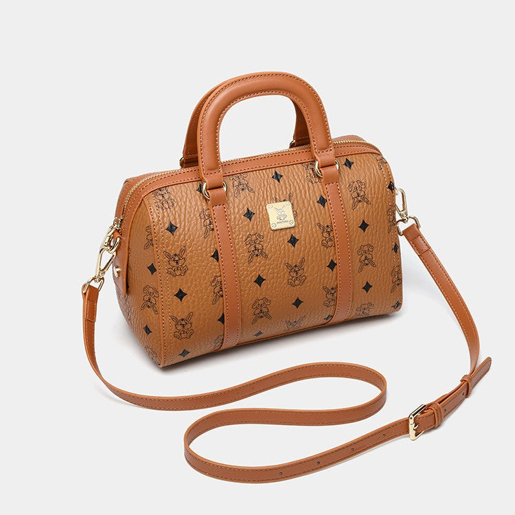 Genuine Leather Small Crossbody Bag for Women, New Fall Winter Vintage Minimalist Top Handle Purse, Versatile Work Handbag for Ladies