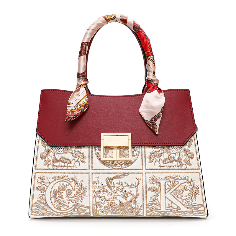 New Fall Winter Cowhide Mom Bag, Versatile Crossbody Top Handle Purse, Premium Genuine Leather Wedding Handbag for Women