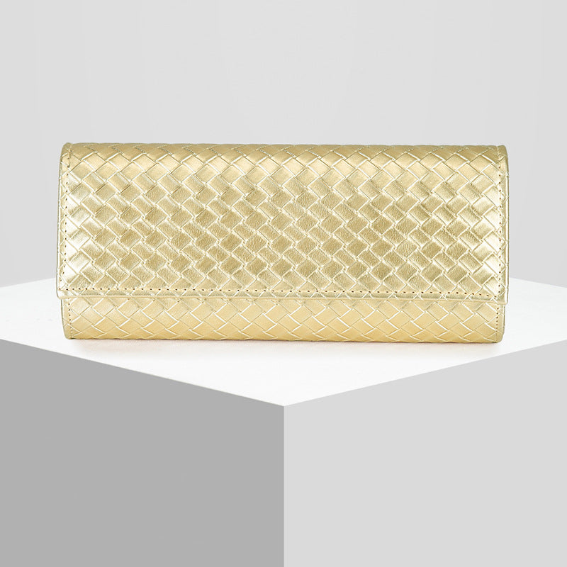 Chic Woven Texture Evening Clutch for Women, A Fashionable Banquet Formal Dress Handbag Perfect for Weddings Parties & Special Occasions