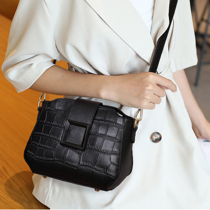 New Premium Top Layer Cowhide Small Bag, High-Quality Summer Shoulder Crossbody Purse, Trendy Handbag for Women
