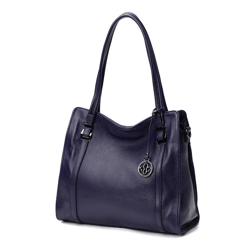 Genuine Leather Large Capacity Handbag for Women, New Fashionable Trendy Shoulder Crossbody Tote Purse, Premium Cowhide Bag for Ladies