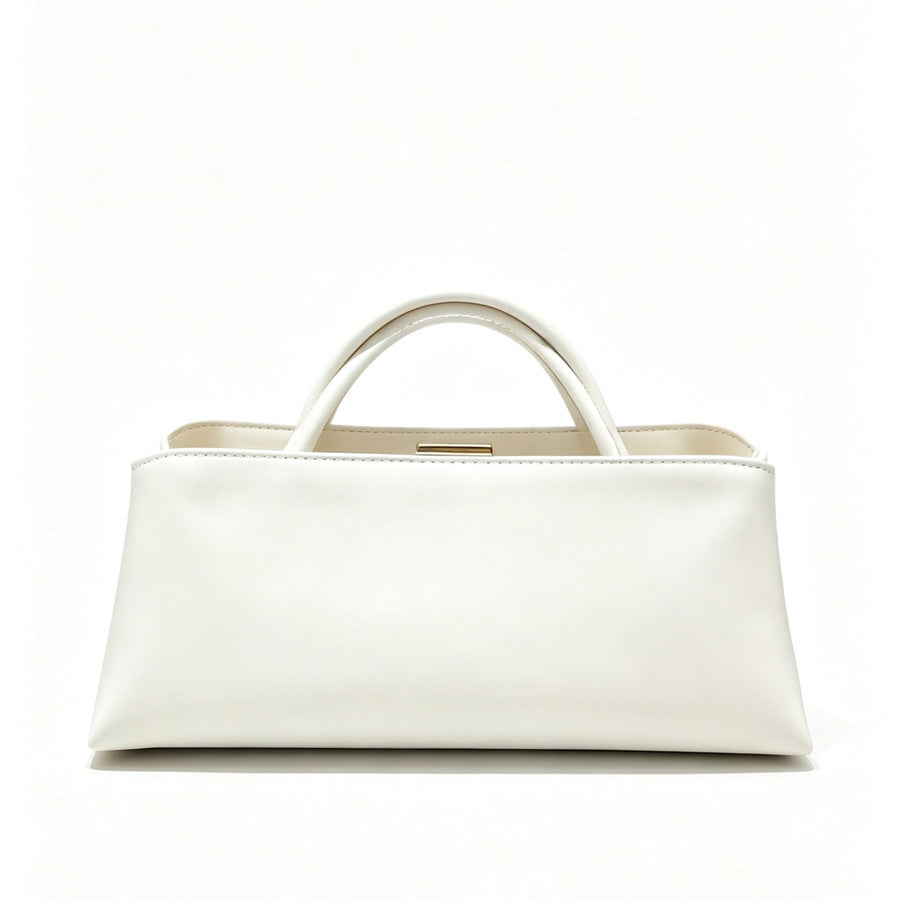 New Arrival Light Luxury Solid Color Square Clutch Bag for Women, A High-Texture Top-Handle Underarm Shoulder Handbag with Multi-Layer Design