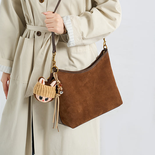 New Arrival Matte Genuine Leather Hobo Bag for Women, Trendy Shoulder Crossbody Handbag with Underarm Carry Style, A Premium Sophisticated Everyday Purse