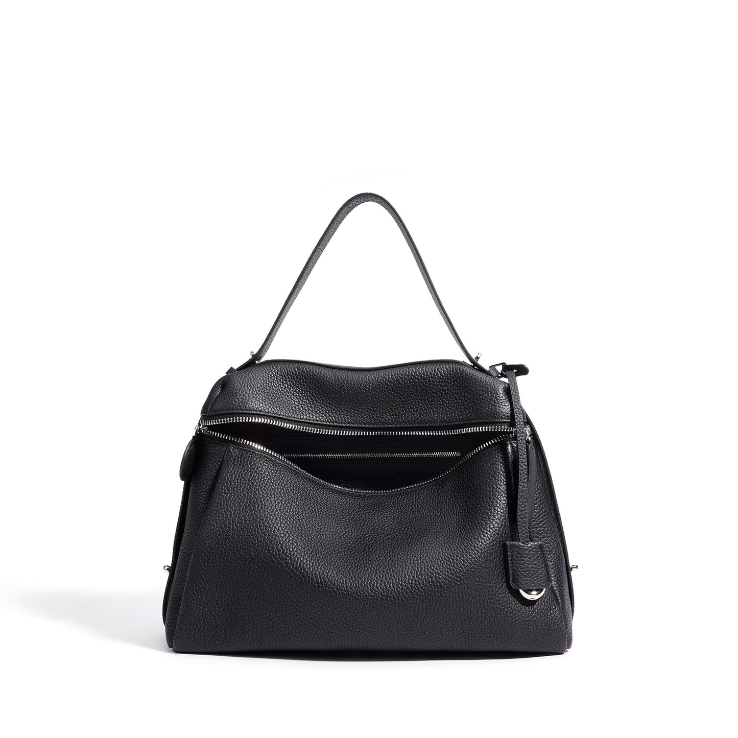 New Premium Top Layer Cowhide Leather Bag, Zipper Crossbody Shoulder Purse, Large Capacity Versatile Handbag for Women