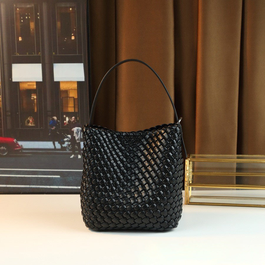 Handwoven Basket Tote Bag for Women Large Capacity Shoulder Crossbody Handbag, Versatile Fashion Purse with Natural Woven Texture