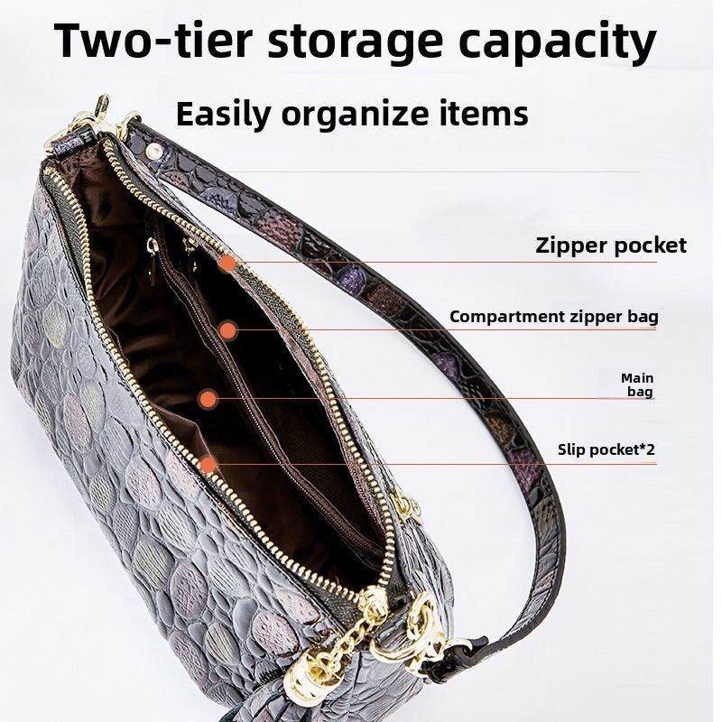 2026 New Patent Leather Large Capacity Bag, Stylish Mom Shoulder Crossbody Top Handle Purse, Premium Handbag for Women