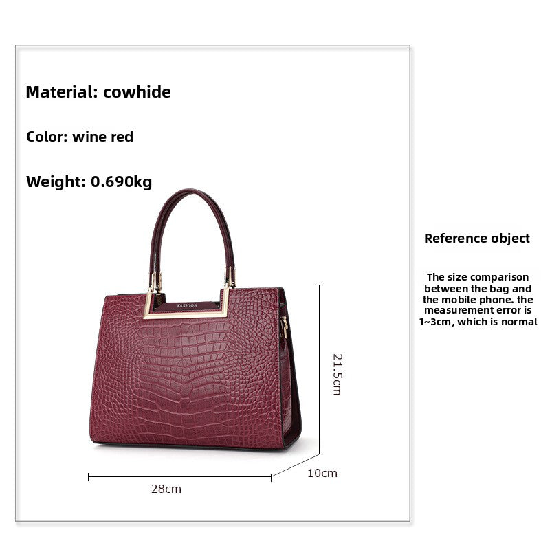 Genuine Leather Shoulder Crossbody Bag for Women, New Versatile Premium Wedding Handbag, Top Handle Mom Purse for Ladies