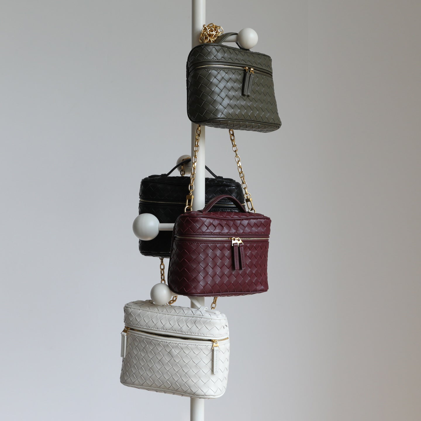 Handwoven Sheepskin Box Mini Bag for Women Commuter Shoulder Crossbody Handbag, Niche Designer Purse with Chain Strap and Woven Texture