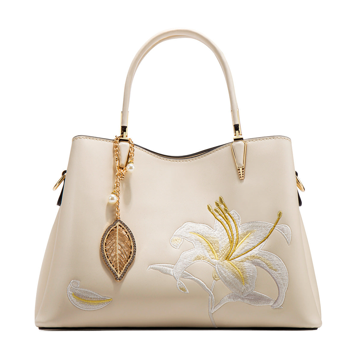 Modern Oriental Embroidery Large Tote Bag for Women, Elegant Crossbody Handbag with Premium Look, Ideal Gift for Mom