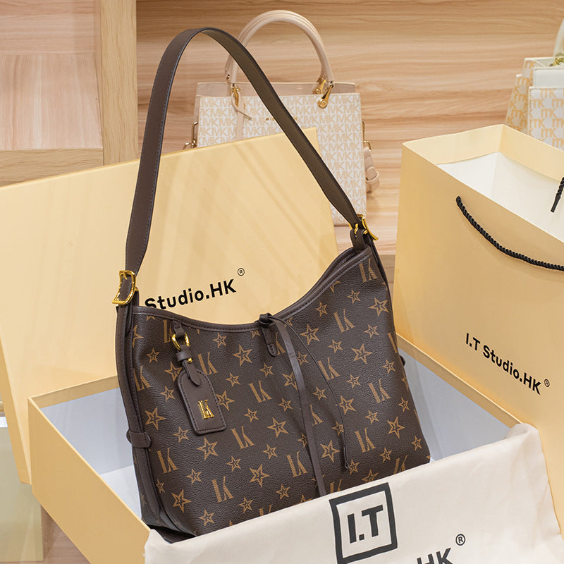 Genuine Leather Large Capacity Tote Bag for Women, New Trendy Versatile Commute Shoulder Underarm Purse, Fashionable Everyday Handbag for Ladies