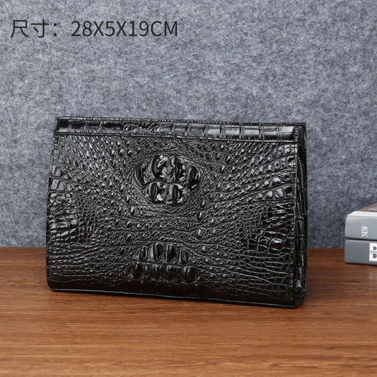 New Arrival Croc-Effect Large Clutch Bag for Men, A Multi-Functional Business Toiletry Organizer with High-End Classic Design, Perfect for Travel & Daily Use