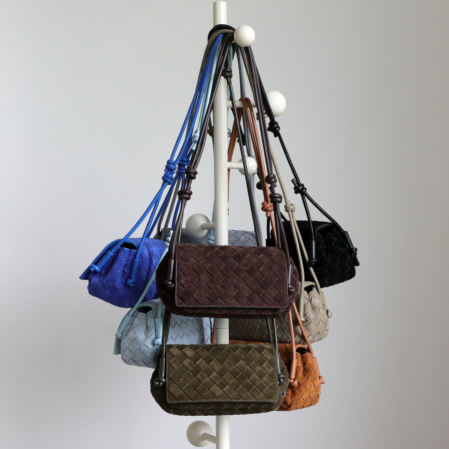 Frosted Cowhide Woven Mini Square Bag for Women Knot Flap Shoulder Crossbody Handbag, Niche Genuine Leather Purse with Soft Matte Texture