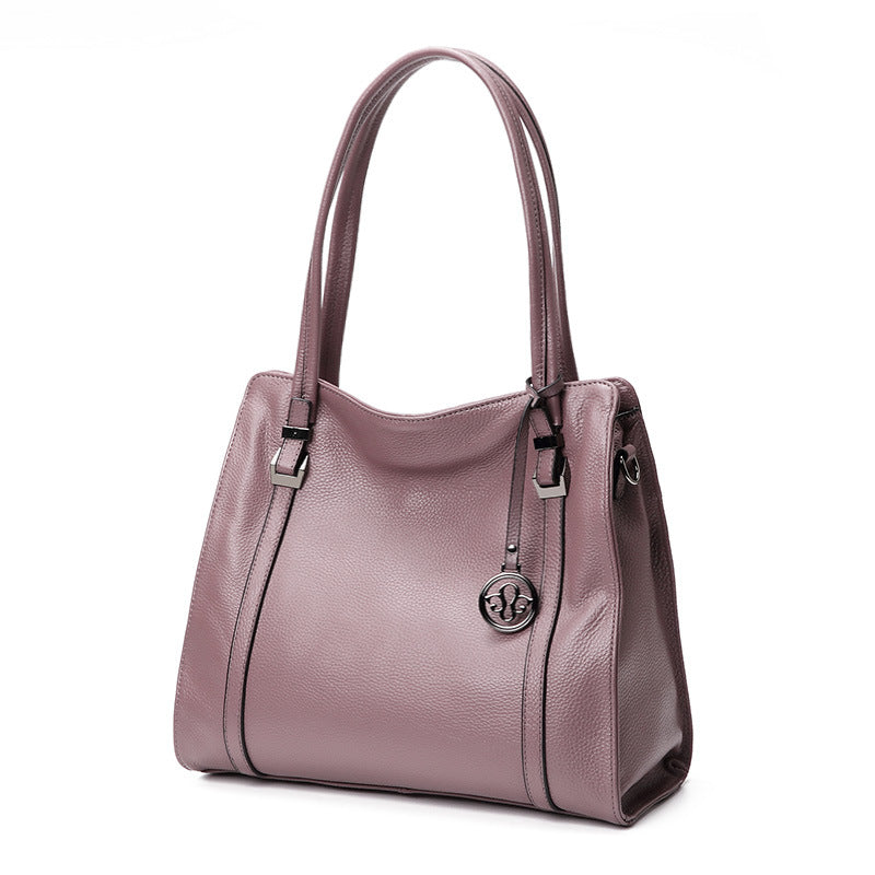 Genuine Leather Large Capacity Handbag for Women, New Fashionable Trendy Shoulder Crossbody Tote Purse, Premium Cowhide Bag for Ladies