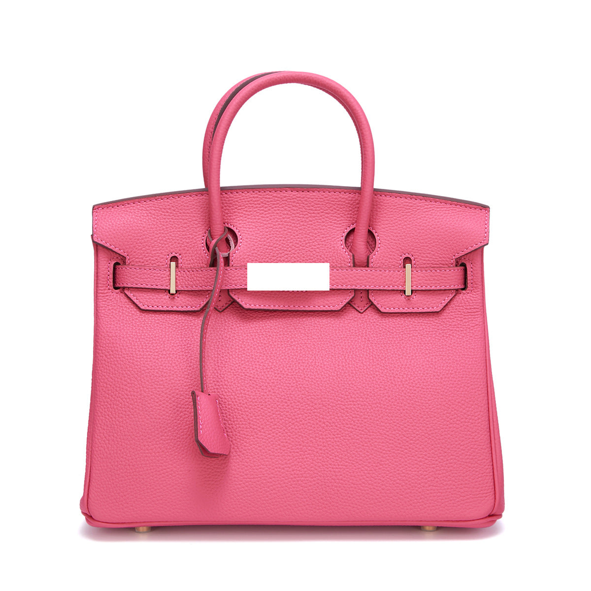 Women's Togo Leather Handbag Large Capacity Top Handle Bag with Gold Hardware, Premium Quality Birkin Style Shoulder Purse