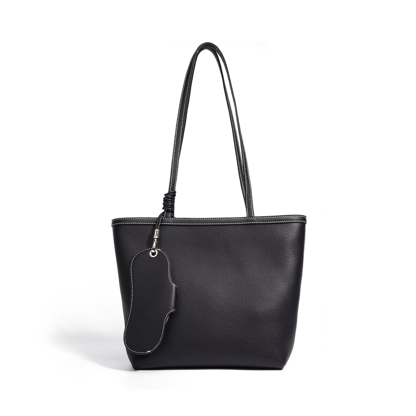 Niche Designer Large Capacity Tote Bag with Zipper, Top Layer Cowhide Shoulder Handbag, Perfect for School and Daily Commute for Women