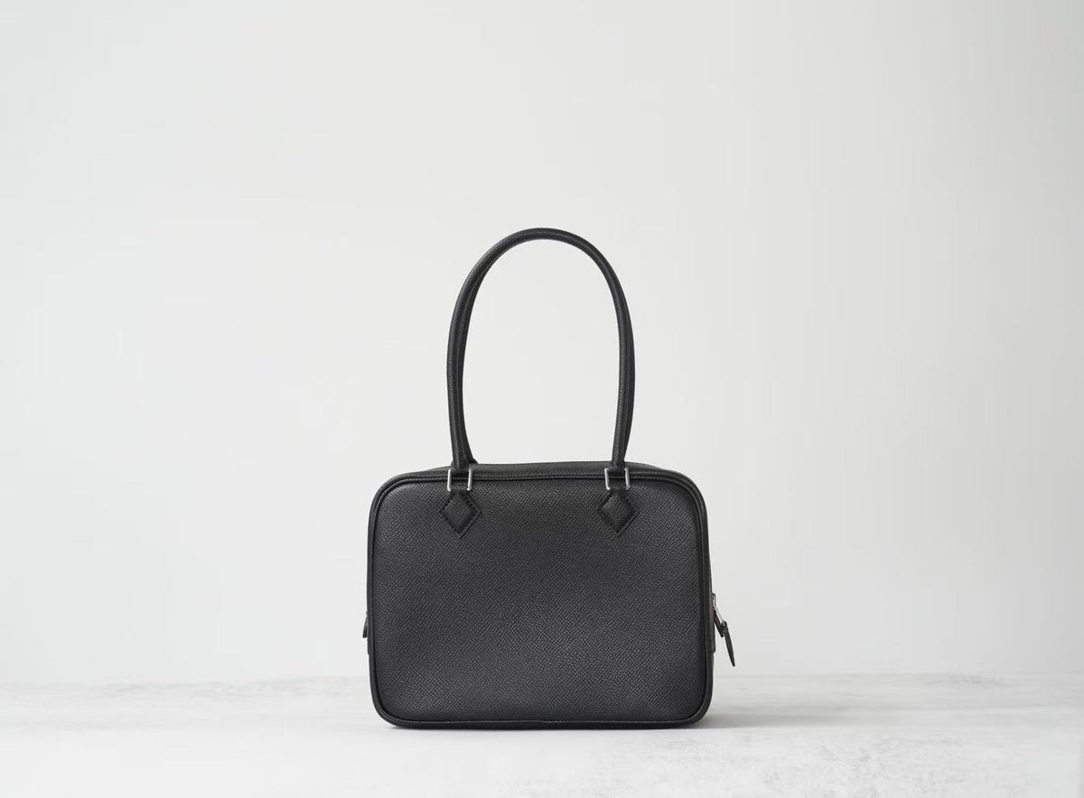 Women's Genuine Leather Feather Bag 20cm, Hermès-Inspired Top-Layer Cowhide Handbag with Palm-Skin Texture, 2nd Generation Style Top-Handle & Cross-Body Purse, Trendy Shoulder Satchel for Everyday Use