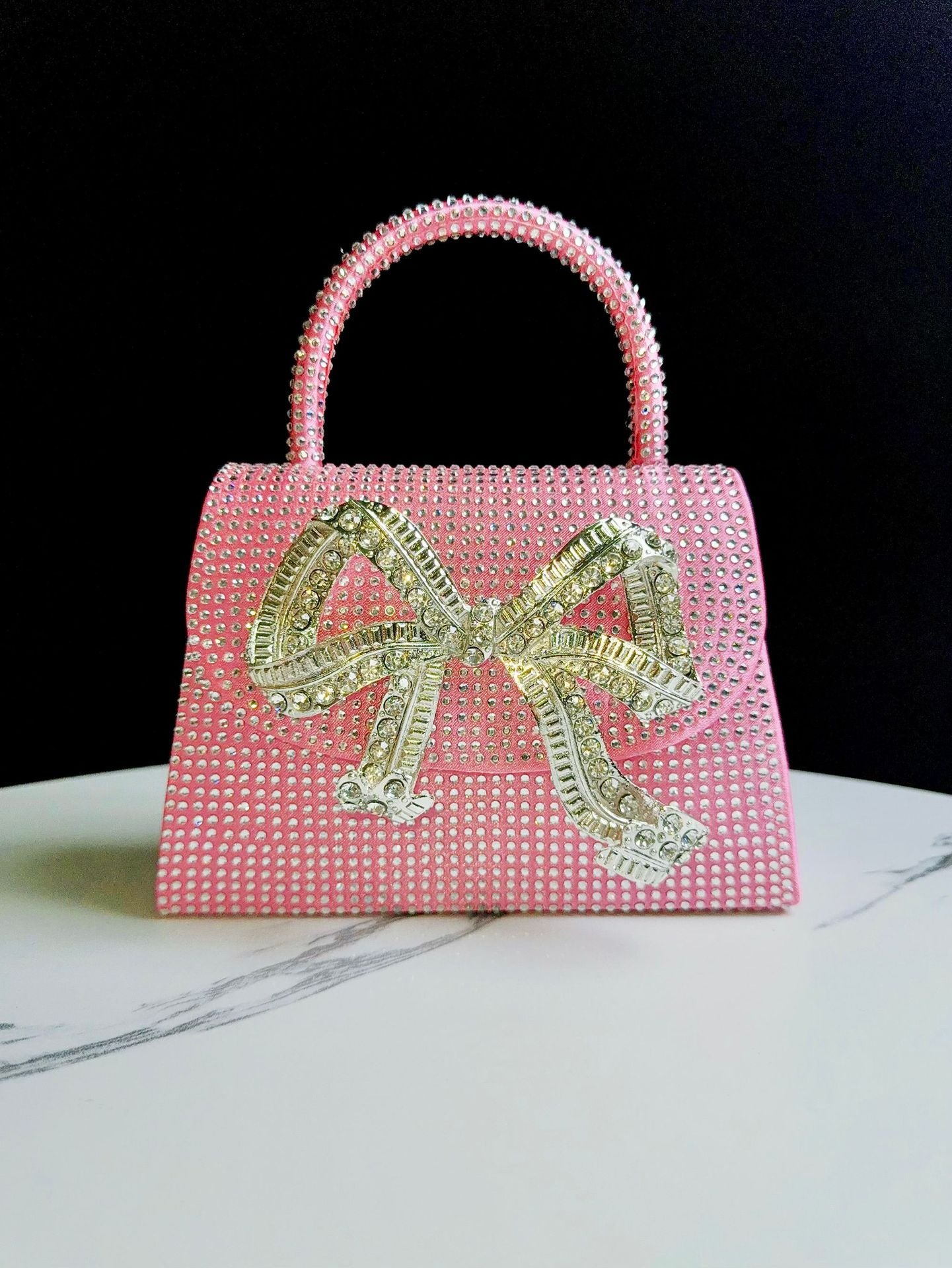 Dazzling Full Rhinestone Evening Bag for Women, A Crystal-Embellished Top-Handle Crossbody Shoulder Handbag Perfect for Banquets & Special Occasions