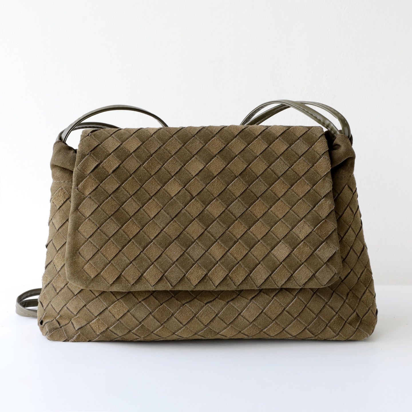 Frosted Cowhide Woven Flap Tote Bag for Women Large Capacity Commuter Shoulder Crossbody Handbag, Premium Matte Purse with Artisan Texture