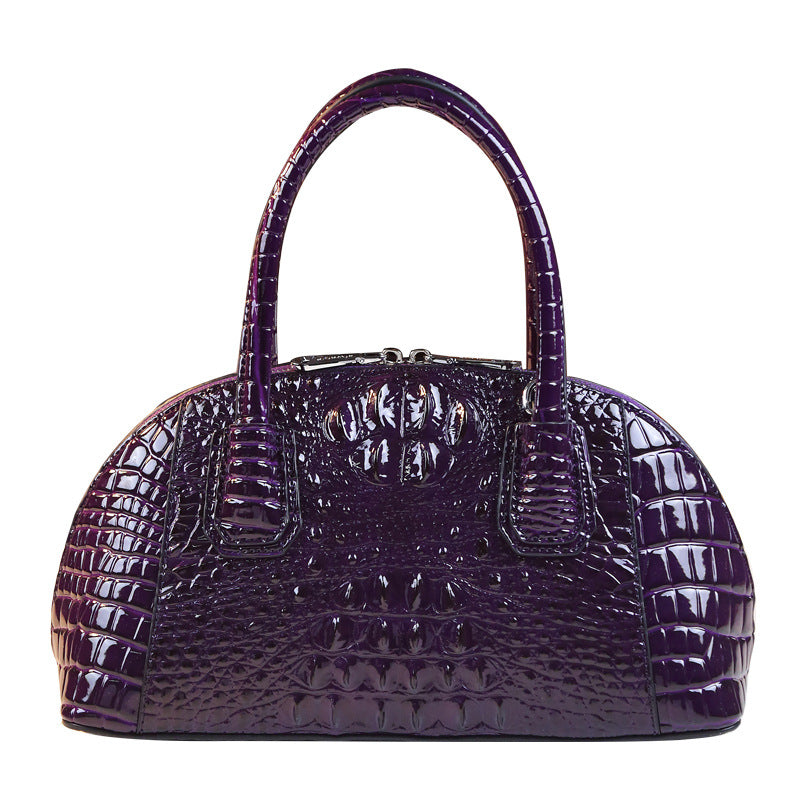 Chic Solid Color Croc-Effect Business Commuter Tote Bag for Women, A Minimalist Top-Handle Handbag with Elegant Premium Design, Perfect for Work & Everyday
