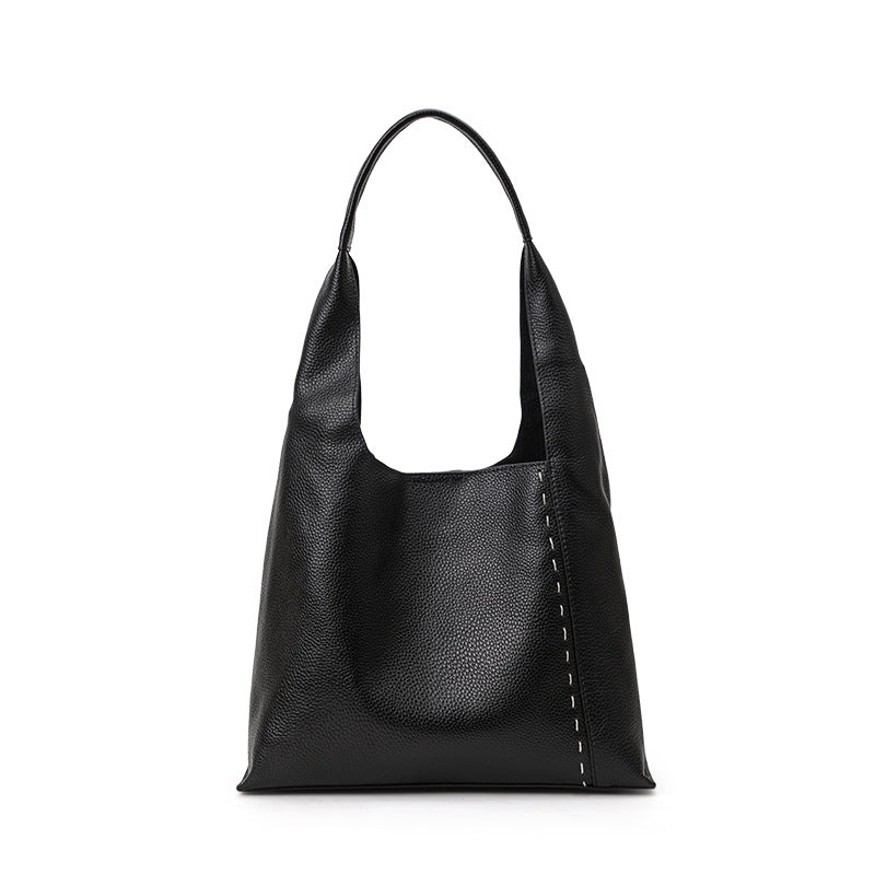 2026 Fall New Soft Cowhide Large Capacity Tote Bag, Fashionable Versatile Commute Top Handle Shoulder Purse, Premium Leather Handbag for Women