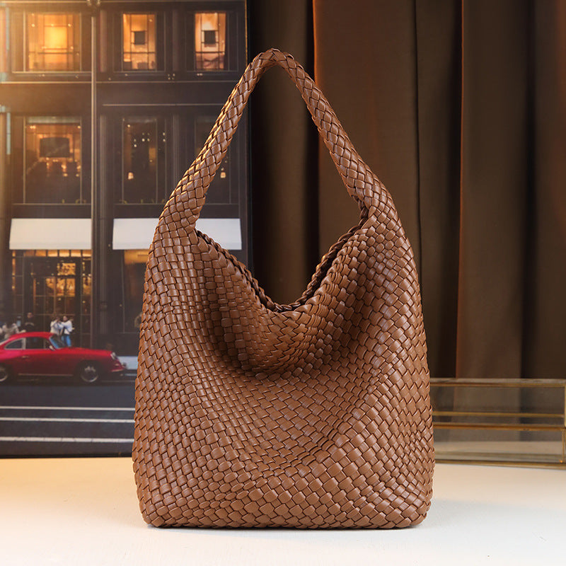 Handwoven Tote Bag for Women with Detachable Sub-Bag, Large Capacity Shoulder Underarm Handbag with Premium Trendy Design