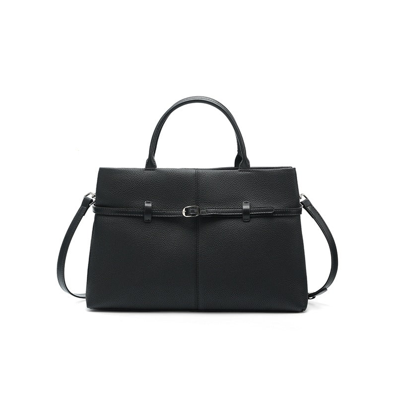 Genuine Top Layer Cowhide Large Capacity Handbag for Women, New Light Luxury Niche Shoulder Top Handle Purse, Premium Versatile Commute Bag for Ladies