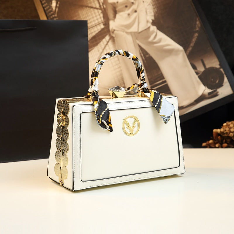 Genuine Leather Niche Mini Square Bag for Women Shoulder Crossbody Handbag, Premium Fashion Purse with Designer-Inspired Style